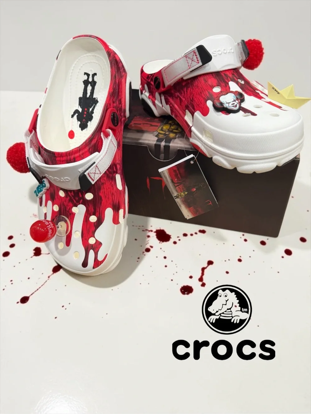 NEW Crocs Classic All-Terrain Clog IT Pennywise Horror Pack Men 10 / Women 12